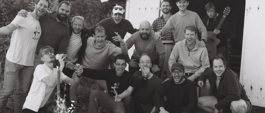 Gruppebilde av Los Mexicanacas fra øvingshelg på Hvasser